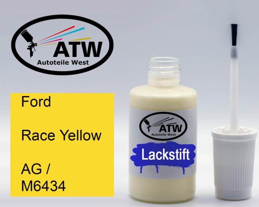 Ford, Race Yellow, AG / M6434: 20ml Lackstift, von ATW Autoteile West.